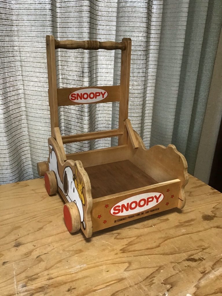 スヌーピーの積み木台車