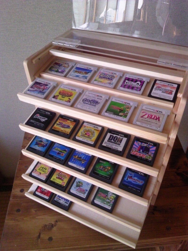 ニンテンドーdsのゲームソフトを収納するラックをdiyで自作 アクリルカバー付 ニンテンドーdsのゲームソフトを収納するラックをdiyで自作 アクリルカバー付
